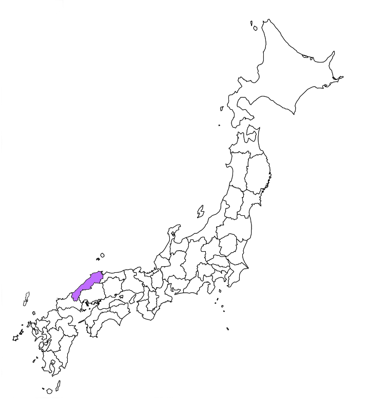 Map highlighting Shimane Prefecture