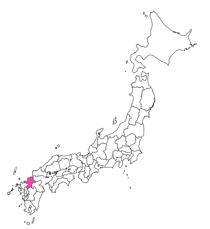 map outlining Fukuoka prefecture