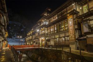 Ginzan Onsen Village is among the best views in Japan, Yamagata Prefecture, Tohoku Region.