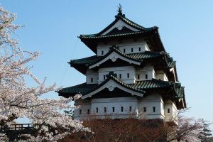 Hirosaki Castle in the spring