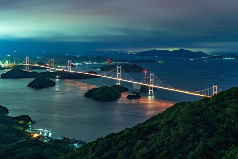 Kirosan Park at night, Ehime Prefecture