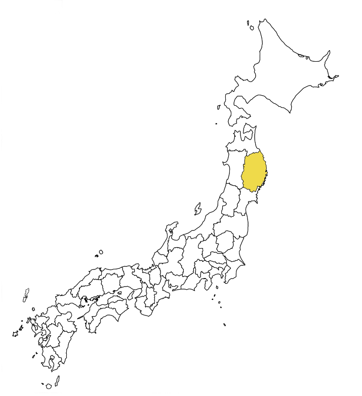 map outlining Iwate prefecture