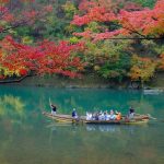 Katsura River in Kyoto during the autumn