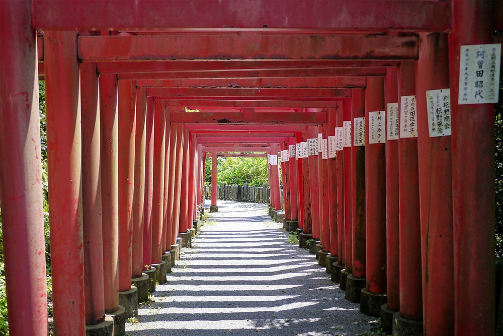 Torii gates of Takahashi Inari Shrine