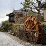 The streets of Magome juku, Gifu Prefecture are rustic and beautifully restored