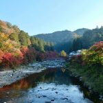 Korankei Valley in Aichi Prefecture is a famous autumn destination.