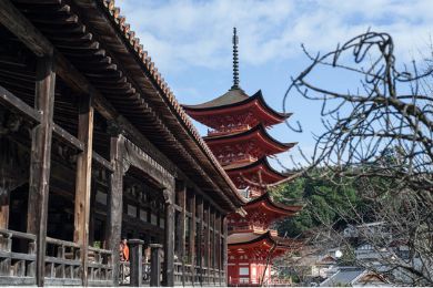 Senjokaku Pavilion and toyokuni shrine five-story pagoda