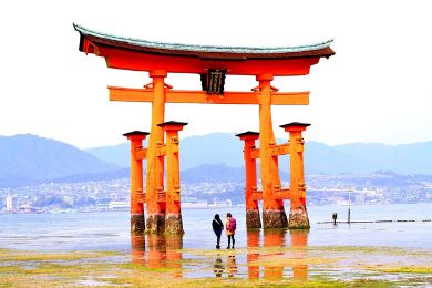 Itsukushima Shrine Torii on Miyajima, one of Hiroshima Prefectures most iconic destinations.