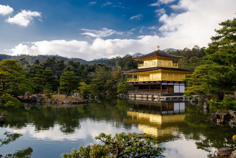Kinkaku-ji temple, otherwise known as the Golden Temple in Kyoto prefecture