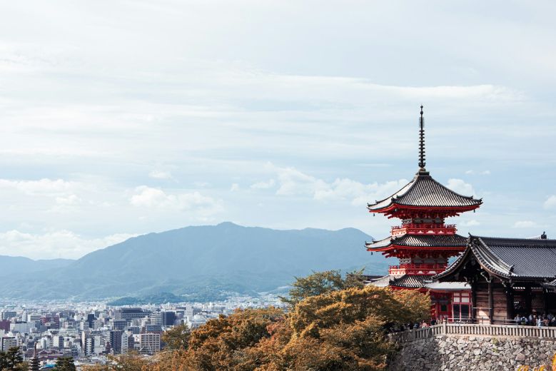 Kiyomizudera Temple, overlooking Kyoto City, Kyoto Prefecture