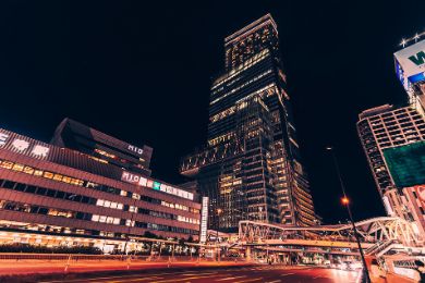 The Abeno Harukas in Osaka Prefecture at night