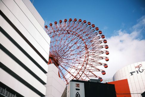 The Hep Five Ferris Wheel in Osaka Prefecture