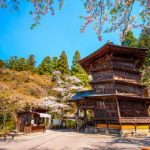 The spiraling wooden hall of Sazaedo Temple