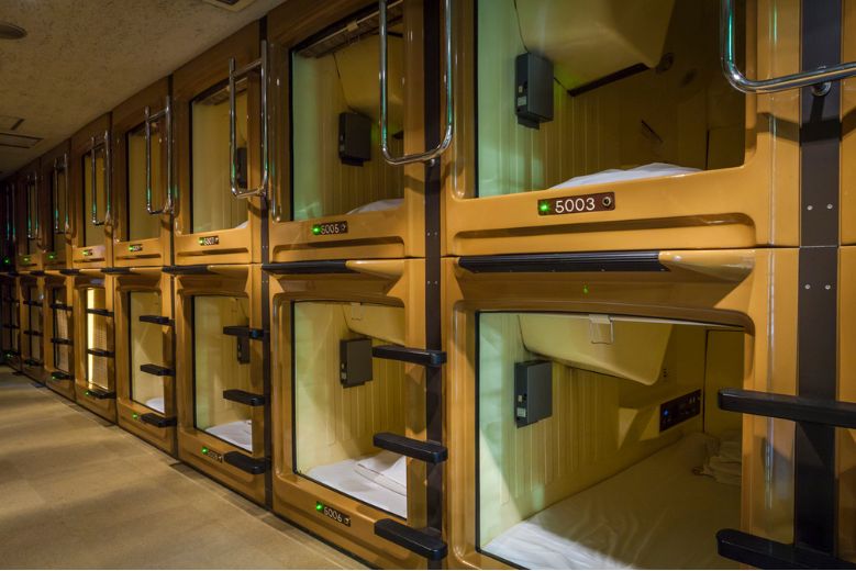 Inside of a Capsule Hotel