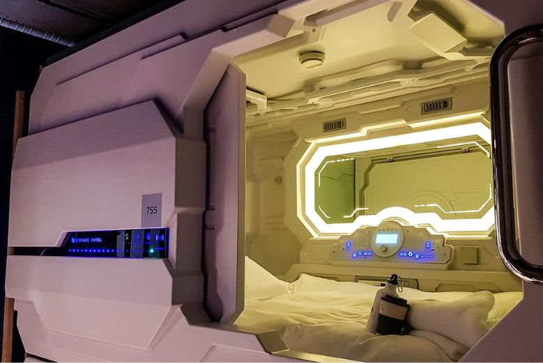 Inside of a Capsule Hotel