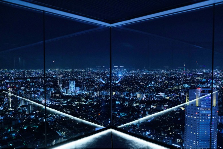 The night view from the Shibuya Sky of the Tokyo Skyline