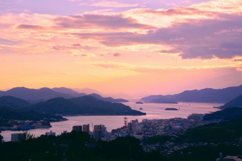Onomichi at sunset, Hiroshima prefecture, Chugoku Region.