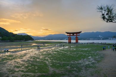 Itsukushima Shrine, one of the top attractions visited when people are looking for the best hotels on Miyajima.