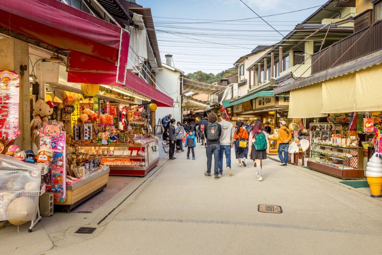 The Omotesando Shopping Street on Miyajima