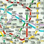 A map of fares on the Tokyo Metro / Tokyo Subway
