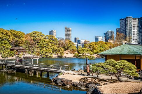Hamarikyu Gardens in Tokyo