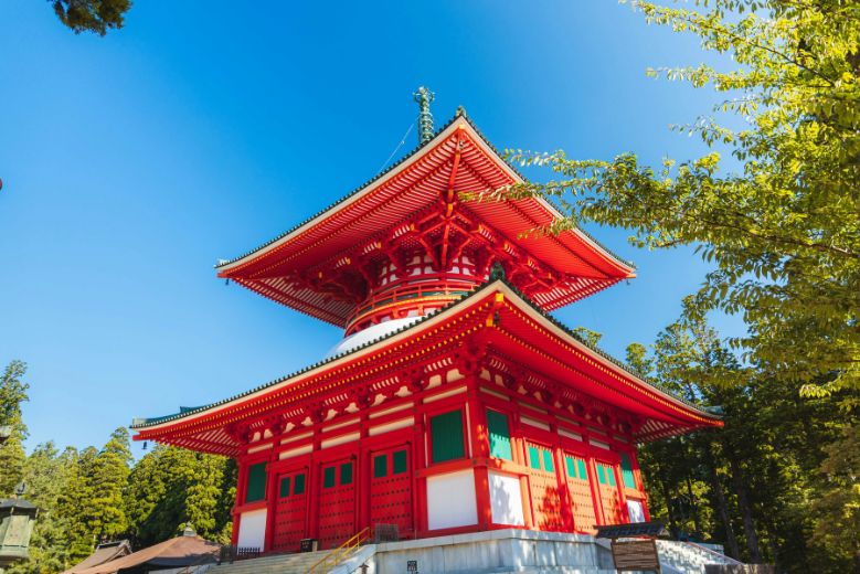 Vermillion Pagoda at Kongobuji Kondo Temple